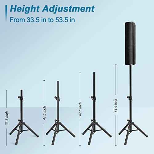 Vondynote SET OF 2 Pair Of Tripod Speaker Stands Pa Dj Short Tripod Speaker Stand Slim Mini Speaker Stand thumb #3