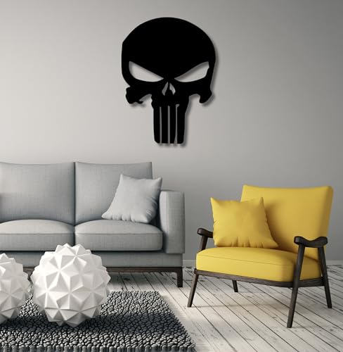 Image of TWIGGY Superhero 6mm MDF Wooden Wall Decor Art for Home, Office, or Gaming Room, Gift, Anime (pack of 1 | The Punisher)