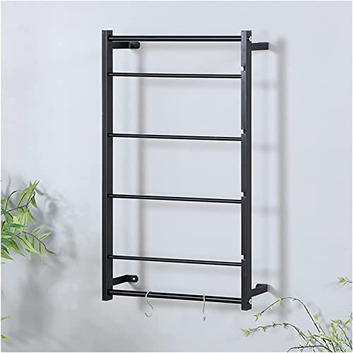 UWYTGF Craft Room Organiser Display Display Stand Crafts Ribbon Holder Organizer Rack,White Black,Metal Wrapping Paper Dispenser Display Stand for Wall Mount,Flower Shop Storage,Black,40X67Cm