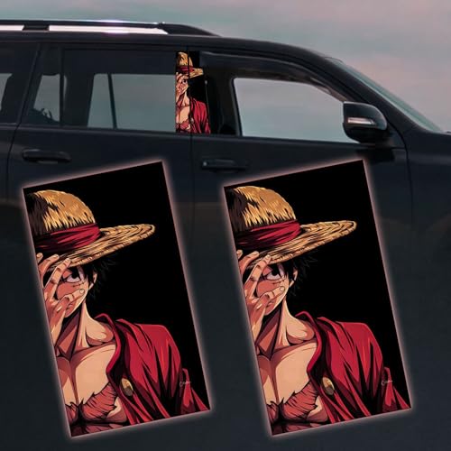 Image of Premium Car Pillar Self-Adhesive Printed Vinyl Sticker, Cool Boy Design, Vehicle Exterior Decor DIY Decal Accessory (C)