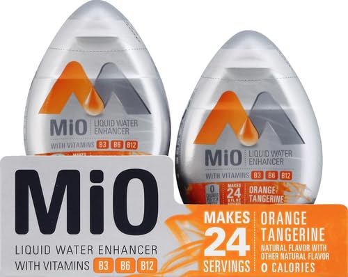 Image of mio Orange Tangerine Flavored with other natural flavor Liquid Water Enhancer, 1.62 fl oz Bottle (Pack of 3)