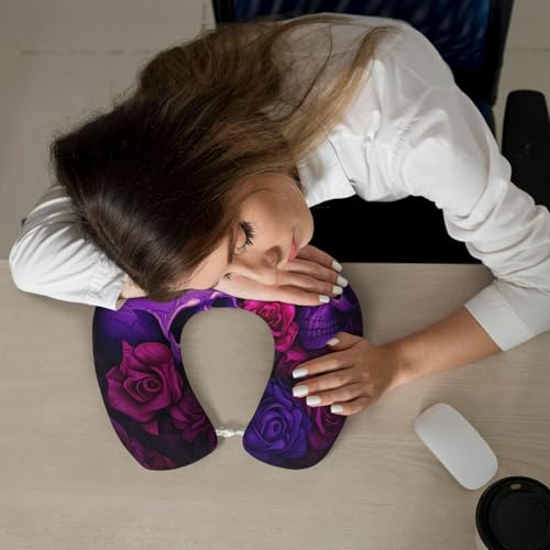Almohada de espuma viscoelástica tamaño único con funda negra miniatura 6