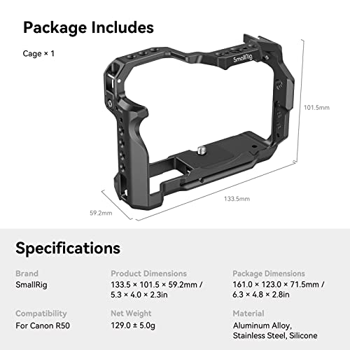 Image of SmallRig Cage for Canon EOS R50 4214