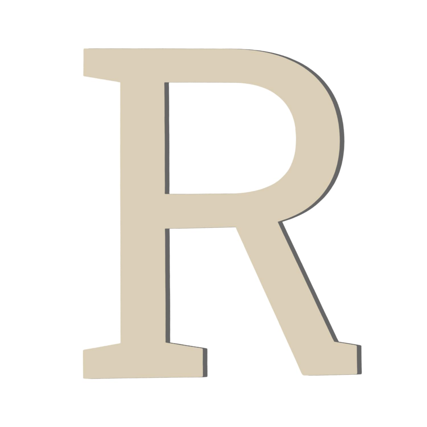 Wooden Letters for Wall Decor 12 Inch Large Wooden Letter R for Crafts Unfinished Blank Alphabet Wood Letters DIY Paint Home Party Wedding Decorations