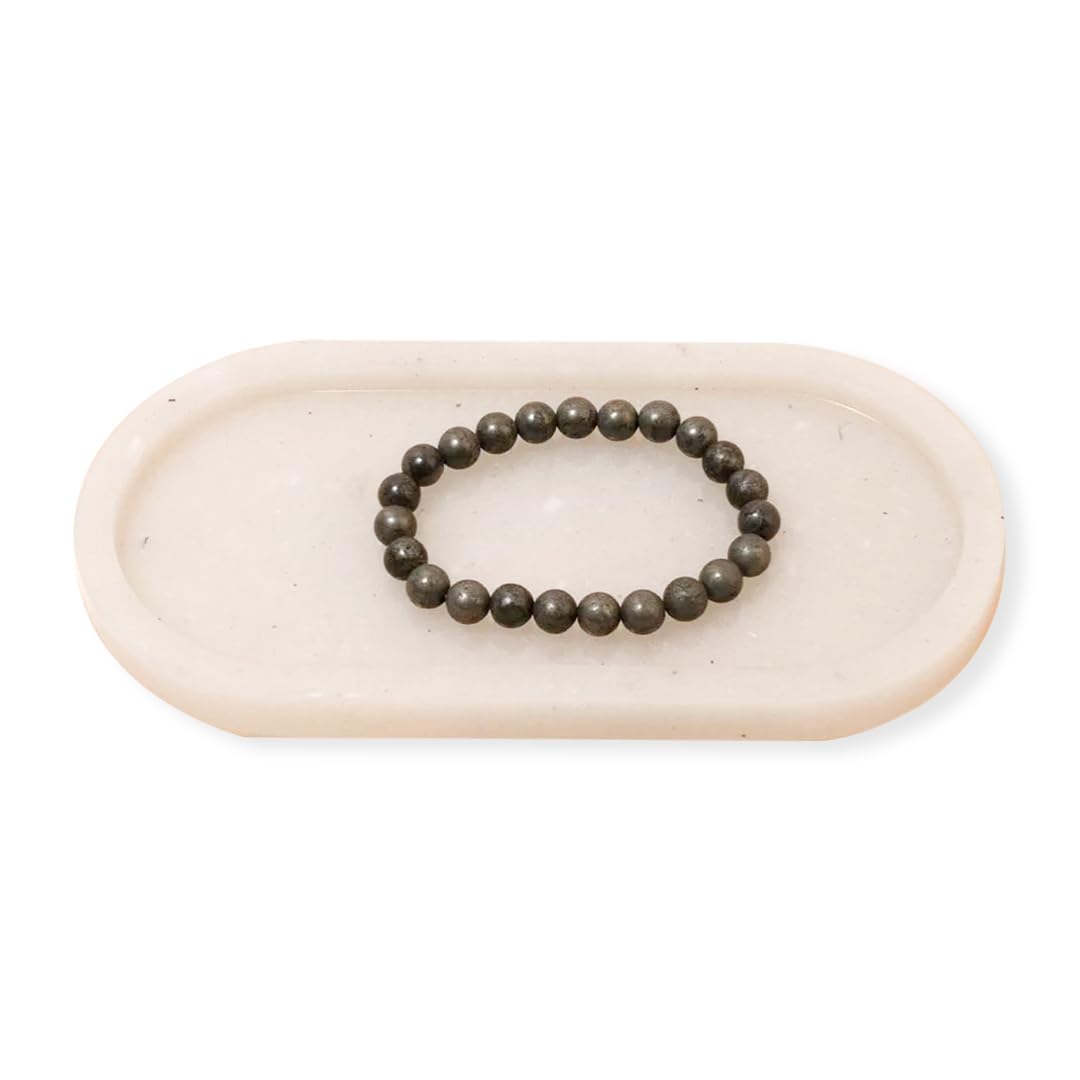 Studd Muffyn | Pyrite Bracelet With Selenite Recharging Plate (B0CYLYGCP4) Amazon Price History, Amazon Price Tracker