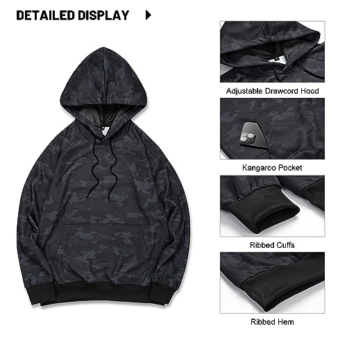 Mens Fashion Hoodies Pullover Drawstring Hooded Long Sleeve Sweatshirt with Pocket4