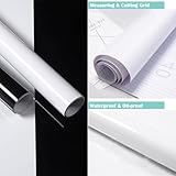 Warmiehomy Self Adhesive Wallpaper 60cm x 10m Glossy Film Sticky Back Plastic Roll Peel and Stick Wallpapers White Vinyl Contact Paper for Kitchen Cupboard Cabinet Furniture Stickers - Image 3