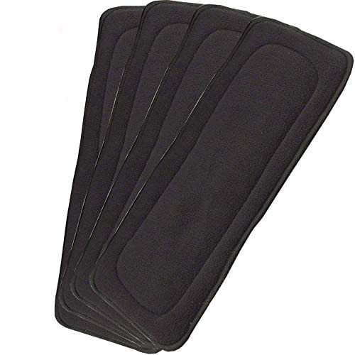 Crawl'in 5 Layered Baby Insert Pads Reusable, Washable, Soft, High Absorbing Baby Inserts Pads/Liners For Baby Cloth Diaper (Set of 4)