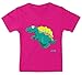Hariz - Camiseta para bebé, diseño de dinosaurio y dinosaurio Unicornio fucsia. Talla:9-15 Monate / 70-79cm