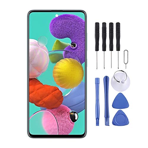 Écran LCD et Digitizer pour Remplacement Écran Cassé Galaxy A51 avec Cadre Noir