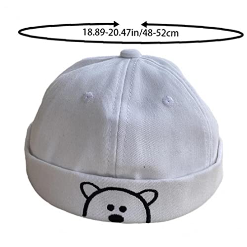 Brimless Hats for Kids Docker Cap Beanie Cap Worker Hat Rolled Cuff Retro Skull Hat Sailor Cap3