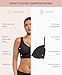 FeelinGirl Post Surgery Compression Bra for Women Breast Reduction Front Closure Bra After Surgery Minimizer Bra Black XXL