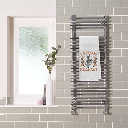 Dibor Yeehaw And Hellnaws Funny Retro Western Hippie Skull Cowboy Rodeo Leopard Lightning Kitchen Towels Dish Towels Dishcloth,Western Absorbent Drying Cloth Hand Towel Tea Towel For Bathroom Kitchen #TOP1