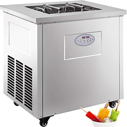 VEVOR Commercial Popsicle Machine Single Model Set Commercial Ice Pop Machine 40 Pcs Ice Lolly Making Machine Stainless Steel Popsicle Making Machine with Lollipop Set for Bars, Cafes, Milk-Tea Stores
