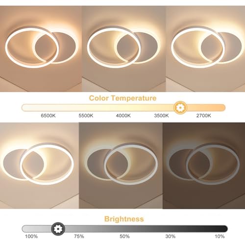 Lampe de plafond dimmable avec télécommande pour grand salon - 2