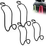 4 Pack Purse Hook for Car SUV Truck Seat Front Back Organizer Metal Hanger Headrest Holder for Handbag, Bag, Hardhat, Grocery Road Trip Must Haves Car Gadgets Accessories for Women (2*Small + 2*Large)