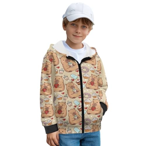Zip Up Hoodie Girls Boys 6-16Y Soft Hooded Sweatshirt Kids Fall Jackets with Pocket School Clothes3