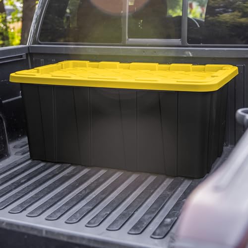 image for Sterilite 8-Pack Industrial Tote, Plastic Storage Container Bins with 