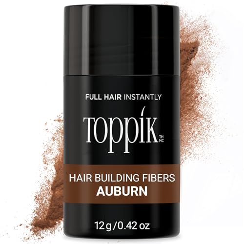Toppik Fibras Capilares Rojizo, Fibras de Queratina para Crear más Densidad en el Cabello de Forma Inmediata, 12 g