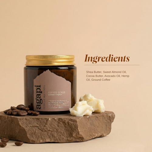 Image of Agapi Sikkim Bermiok Coffee Scrub 100gm | Handcrafted | Sustainable | Luxurious | Exfoliating Power | Rich in Antioxidants | Invigorating Scent | Suitable for all Skin Types | Eco-Friendly Packaging | Cruelty-Free | Cellulite Treatment | Natural Skin Btrightening