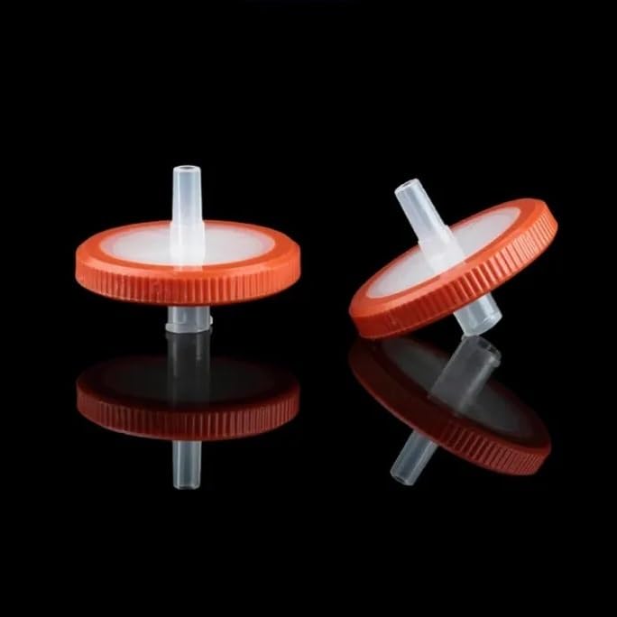Laboratoryjny filtr strzykawkowy, Hydrofilowy/hydrofobowy filtr strzykawkowy z igłą PTFE OD 33 mm 0,22/0,45um Luer Lock 100 szt(Hydrophilic 0.45um)