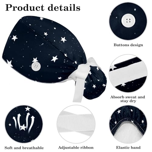 Gorros Quirúrgicos para Mujeres con Bandas para el Sudor miniatura 4