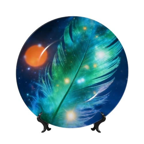 Plato decorativo Night Dome de porcelana fina redondo 6in miniatura 1