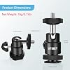 UTEBIT 2 Pack Universal 1/4 Swivel Mini Ball Head Screw Tripod Mount, 360 Degree Rotating Mount Base Adapter 1/4 Camera Hot Shoe Mount for DSLR Cameras Vive Tripods Monopods Camcorder Light Stand