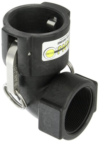 Banjo 200D90 Polypropylene Cam & Groove Fitting, 90 Degree Elbow, 2