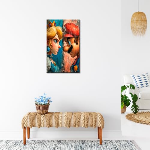 Tableau Mario & Peach à offrir en cadeau idéal pour passionné de gaming - 3