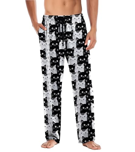 Men's Pajama Pants Lightweight Pajama Bottoms, Lounge Pants Sleepwear PJ Pants