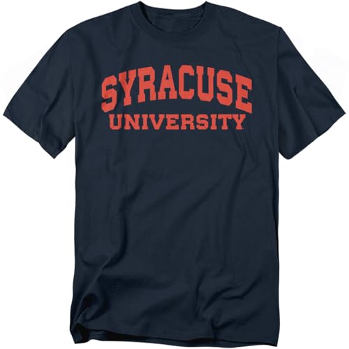 Syracuse University Block University Font Unisex Adult T Shirt, Navy, 3XL
