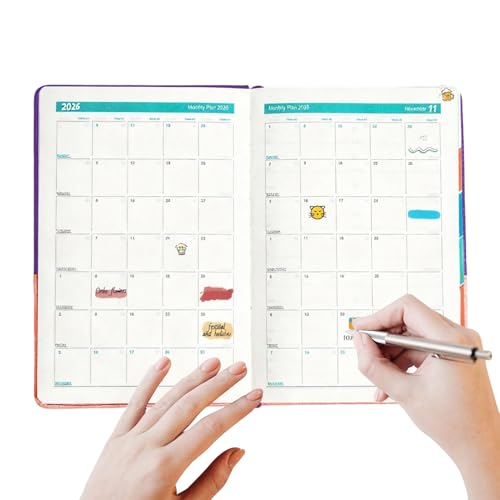 Daily Planner 2026-5.59 x 8.35C`A5AWF_A365Ԃ̃I[KiCU[ATڕWݒy[W|YW[itH[XN[z[JbWItBX[Nwtt@~[