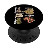 Verschiedene Arten von Schlangen für Reptilienzoo-Schlangenliebhaber PopSockets Klebender PopGrip