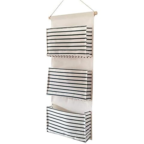EBETA E Hängeorganizer Tür Wand Organizer Utensilientasche Hängende Aufbewahrungstasche für Eingang Garderobe Badezimmer 3 Große Fächer Cover