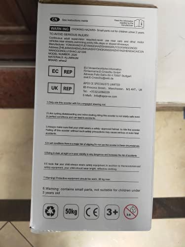 wheoZ Dzieci Skuter 3 Koła 3 do 8 Lat Skuter Dziecka 3 Koła z Oświetlonymi kołami LED Wielobarwny Regulowana Maksymalna wysokość 50 kg
