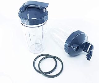 Premium Accessory Kit Compatible with Nutribullet 600W/900W, 2 Cups 32oz and Flip Top-Go Lid & Gasket, Spare Replacement Parts