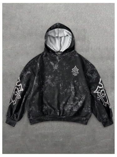 Boy's Y2K Graphic Hoodies Hooded Neck Long Sleeve Vintage Sweatshirts Pullover Streetwear2