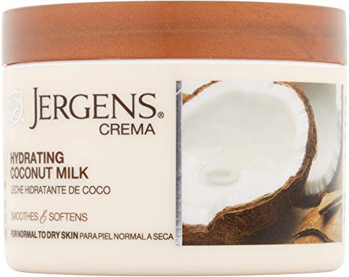 Jergens Crema Deep-Hydrating Cream, Coconut Milk, 8 Ounce
