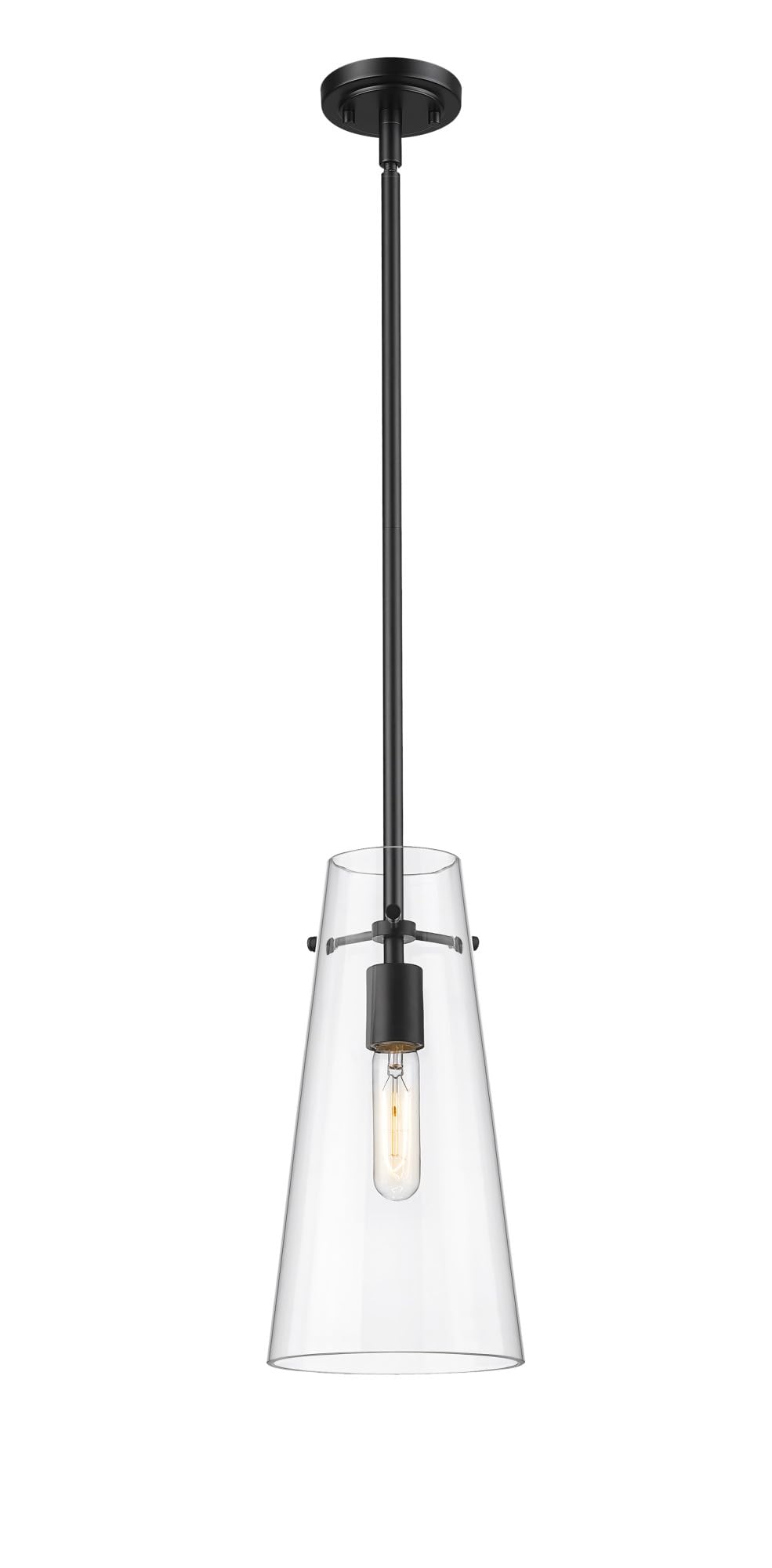 【KIRAP】 Z-Lite 7508P-ROD-CH Kira Pendant, 1-Light 60 Watts, Chrome