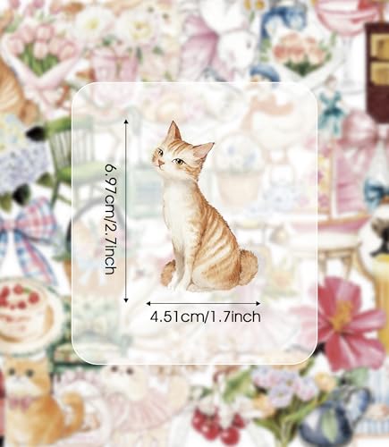 Nearockle 50 Stück Gartenthema Transparent Sticker Set, Aufkleber Niedlich Wasserdicht als Wasserbecher Tablet-PC Scrapbook Bullet Journal Kindle Reader, Stickerbuch Erwachsene Geschenke für Teenager
