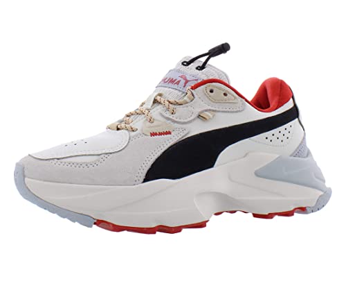 PUMA Women's Orkid Retro Grade Sneakers, Vaporous Grey-Burnt Red, 9 Medium US