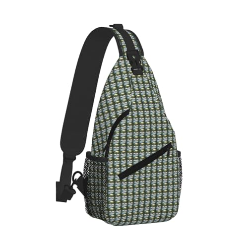 Mochila cruzada con estampado de cisnes bolso diagonal elegante para paseos urbanos 2