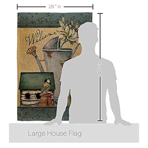 Breeze Decor Welcome Spring Garden House Flag Country Living Primitive Farm Western Barn American Rustic Cowboy Rural Ranch Decoration Banner Small Yard Gift Double Sided Made in USA