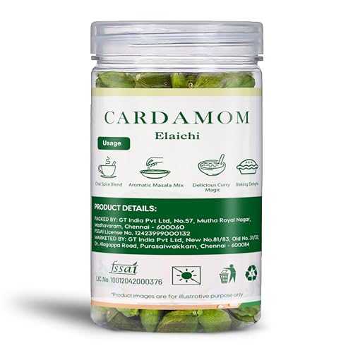 Image of Fabeato Whole Green Cardamom - 8mm Bold | Premium Elaichi | No Artificial Colors | Antioxidant-Rich Spice for Tea & Cooking | Supports Heart Health and Immunity, 50 gram