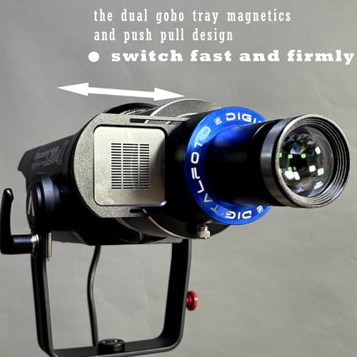 Image of DF DIGITALFOTO Optical Snoot Bowens Projector with Standard Bowens Mount，25 Gobos, Great Projection Attachment for COB Light like Aputure Amaran 100X /D 200D /X, for Fashion, Beauty, Portrait,Focusable