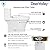 DeerValley DV-1F0075 One Piece Toilet With Comfort Chair Seat ADA Height 18.11", 12" Rough-in, Height Dual Flush 1/1.6 GPF and MAP 1000g, White Toilet Bowl