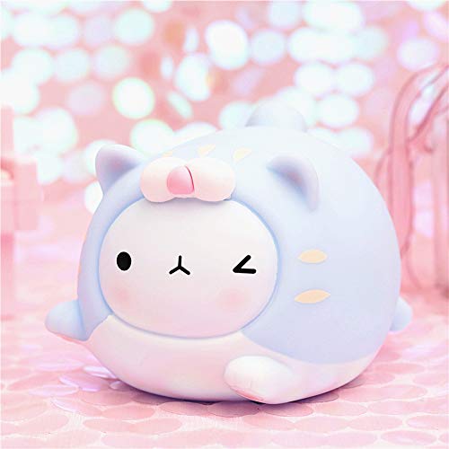 Preisvergleich Produktbild HIL Niedliche Katze Sparschwein, Elektronisches Klopfen Schreiendes Sparschwein, Harz Cartoon Katze Desktop-Dekoration, Geburtstag, Kinder Urlaubsgeschenk, Weihnachtsgeschenk,Blue / m / size