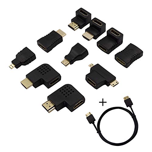 HDMI Cable Adapters Kit 10 Pack Include MiniHdmi,Micro Hdmi, Male to Female/Female to