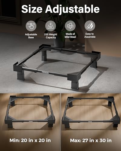 Image of FEDUS Dishwasher Stand Trolley Without Wheels, Refrigerator Stand, Single Double Door Adjustable Metal Stand Compatible for Bosch, Samsung, Haier, LG, IFB, Midea, Haier, Godrej, Faber